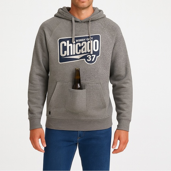 Brew City Other - BREW CITY Chicago Hoodie Size Medium Beer Pocket Bottle Opener Casual Game‎ Day